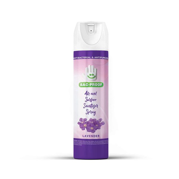 BAC-PROOF AIR AND SURFACE SPRAY SANITIZER WITH LAVENDER FRAGRANCE